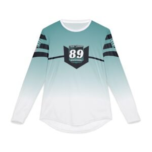 Customizable Men’s UV Long Sleeve Shirt — Turquoise Racing Graphic